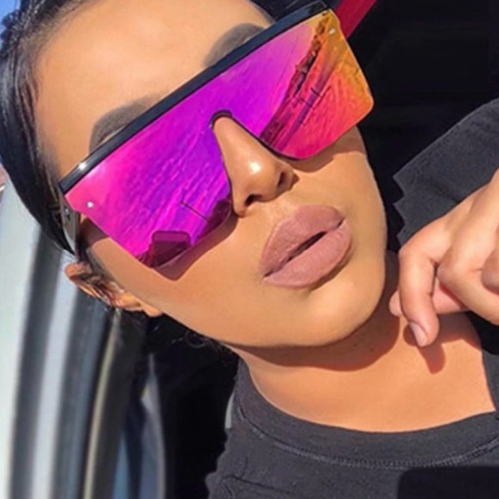 NEW! Square Mirror Pink Sunglasses